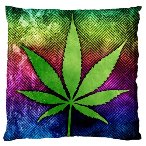 Pot Leaf Large Flano Cushion Case (Two Sides) from ArtsNow.com Front