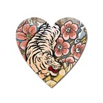 White Tiger Magnet (Heart)