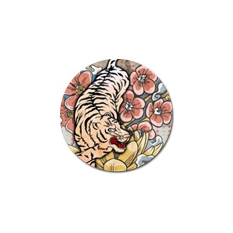 White Tiger Golf Ball Marker (10 pack) from ArtsNow.com Front