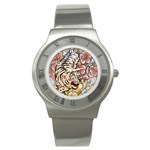 White Tiger Stainless Steel Watch