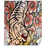 White Tiger Canvas 8  x 10 