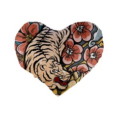 White Tiger 16  Premium Heart Shape Cushion  from ArtsNow.com Back