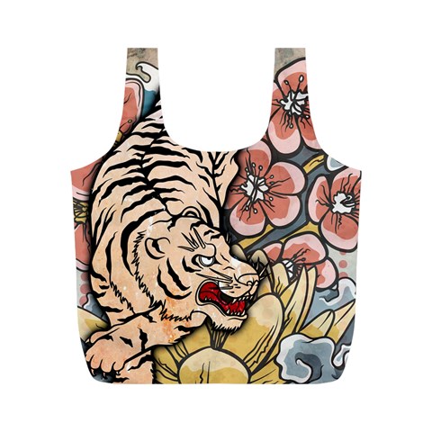 White Tiger Full Print Recycle Bag (M) from ArtsNow.com Back