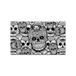 Sugar Skulls   Black And White Sticker Rectangular (100 pack)