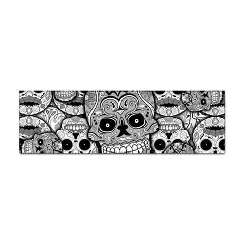 Sugar Skulls   Black And White Sticker Bumper (10 pack) from ArtsNow.com Front