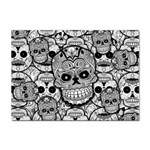 Sugar Skulls   Black And White Sticker A4 (10 pack)