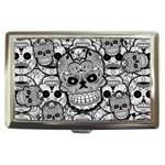 Sugar Skulls   Black And White Cigarette Money Case