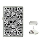 Sugar Skulls   Black And White Flip Top Lighter