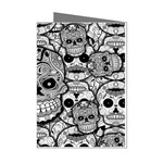 Sugar Skulls   Black And White Mini Greeting Cards (Pkg of 8)