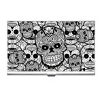 Sugar Skulls   Black And White Business Card Holder