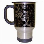 Sugar Skulls   Black And White Travel Mug (Silver Gray)