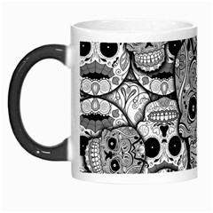 Sugar Skulls   Black And White Morph Mug from ArtsNow.com Left