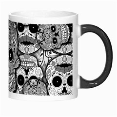 Sugar Skulls   Black And White Morph Mug from ArtsNow.com Right