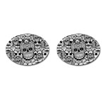 Sugar Skulls   Black And White Cufflinks (Oval)