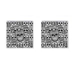 Sugar Skulls   Black And White Cufflinks (Square)