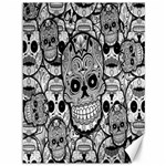 Sugar Skulls   Black And White Canvas 36  x 48 