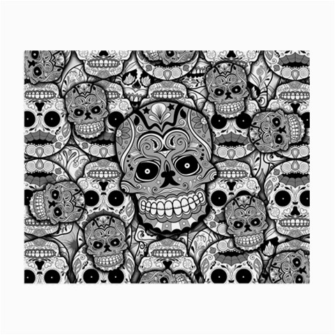 Sugar Skulls   Black And White Glasses Cloth (Small, Two Sides) from ArtsNow.com Back