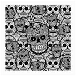 Sugar Skulls   Black And White Glasses Cloth (Medium, Two Sides)