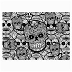 Sugar Skulls   Black And White Glasses Cloth (Large)