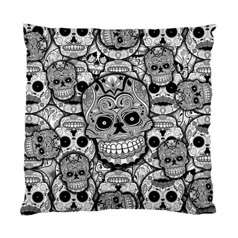 Sugar Skulls   Black And White Standard Cushion Case (Two Sides) from ArtsNow.com Back