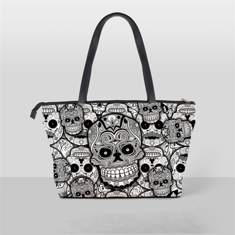 Sugar Skulls   Black And White Classic Shoulder Handbag from ArtsNow.com Back