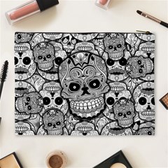 Sugar Skulls   Black And White Cosmetic Bag (XL) from ArtsNow.com Back