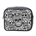 Sugar Skulls   Black And White Mini Toiletries Bag (Two Sides)