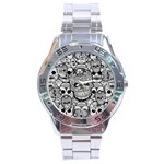 Sugar Skulls   Black And White Stainless Steel Analogue Men’s Watch