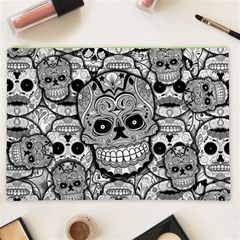 Sugar Skulls   Black And White Cosmetic Bag (XXL) from ArtsNow.com Front