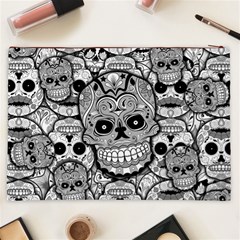 Sugar Skulls   Black And White Cosmetic Bag (XXL) from ArtsNow.com Back