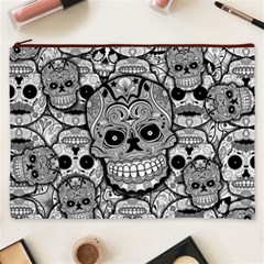 Sugar Skulls   Black And White Cosmetic Bag (XXXL) from ArtsNow.com Front