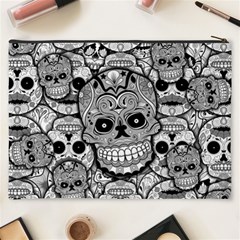 Sugar Skulls   Black And White Cosmetic Bag (XXXL) from ArtsNow.com Back