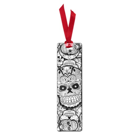 Sugar Skulls   Black And White Small Book Mark from ArtsNow.com Front