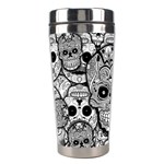 Sugar Skulls   Black And White Stainless Steel Travel Tumbler