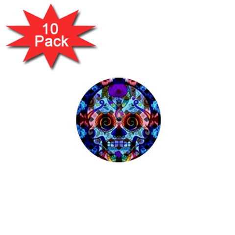 Sugar Skulls   Hypno 1  Mini Magnet (10 pack)  from ArtsNow.com Front