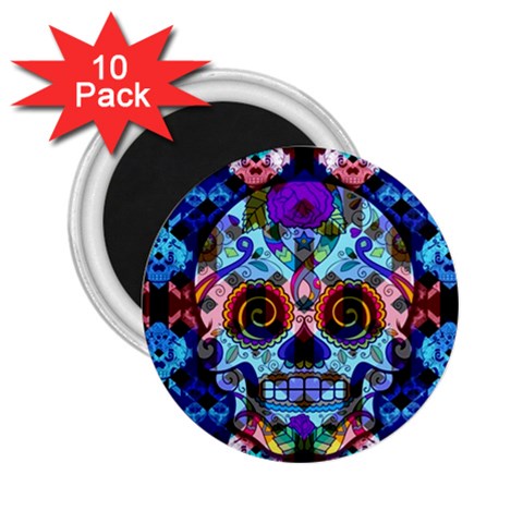 Sugar Skulls   Hypno 2.25  Magnet (10 pack) from ArtsNow.com Front