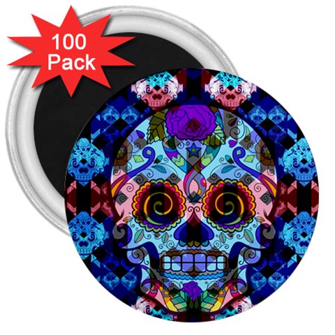 Sugar Skulls   Hypno 3  Magnet (100 pack) from ArtsNow.com Front