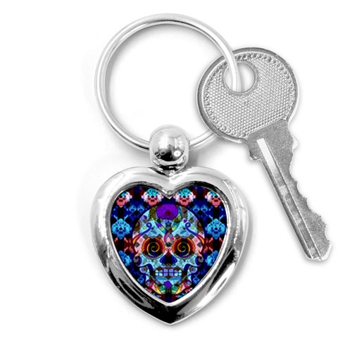 Sugar Skulls   Hypno Key Chain (Heart) from ArtsNow.com Front