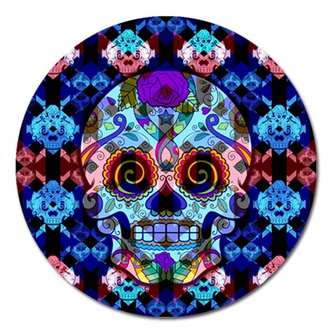 Sugar Skulls   Hypno Magnet 5  (Round) from ArtsNow.com Front