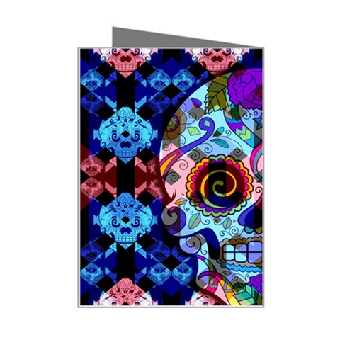 Sugar Skulls   Hypno Mini Greeting Card from ArtsNow.com Right