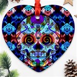 Sugar Skulls   Hypno Heart Ornament (Two Sides)