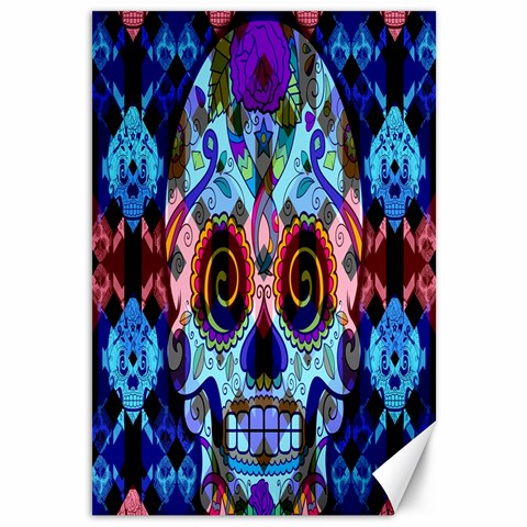 Sugar Skulls   Hypno Canvas 12  x 18  from ArtsNow.com 11.88 x17.36  Canvas - 1