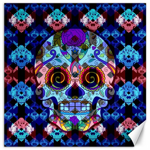 Sugar Skulls   Hypno Canvas 20  x 20  from ArtsNow.com 19 x19.27  Canvas - 1