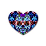 Sugar Skulls   Hypno Heart Coaster (4 pack)