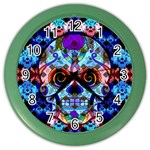 Sugar Skulls   Hypno Color Wall Clock