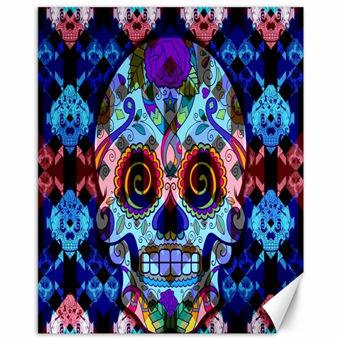 Sugar Skulls   Hypno Canvas 11  x 14  from ArtsNow.com 10.95 x13.48  Canvas - 1