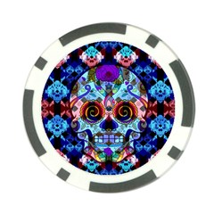 Sugar Skulls   Hypno Poker Chip Card Guard from ArtsNow.com Front