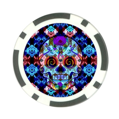 Sugar Skulls   Hypno Poker Chip Card Guard from ArtsNow.com Back