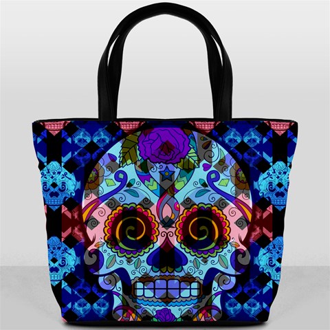 Sugar Skulls   Hypno Bucket Bag from ArtsNow.com Front