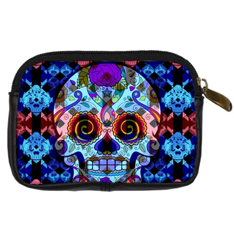 Sugar Skulls   Hypno Digital Camera Leather Case from ArtsNow.com Back